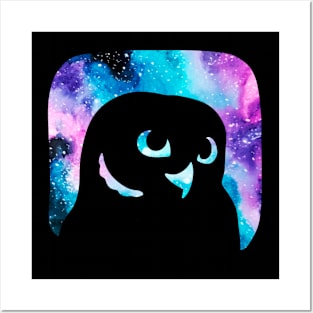 Cute Galaxy Owl Posters and Art